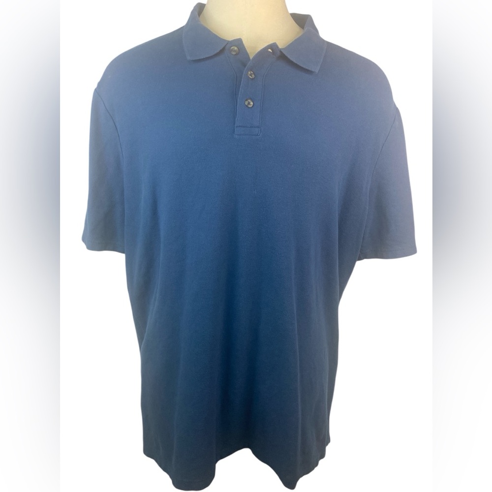 Magellan Outdoors Fish Gear Men's Short Sleeve Blue Polo Shirt 2XL